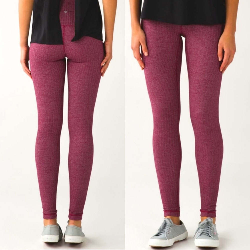 RARE Lululemon Wunder Under Hi-Rise Herringbone